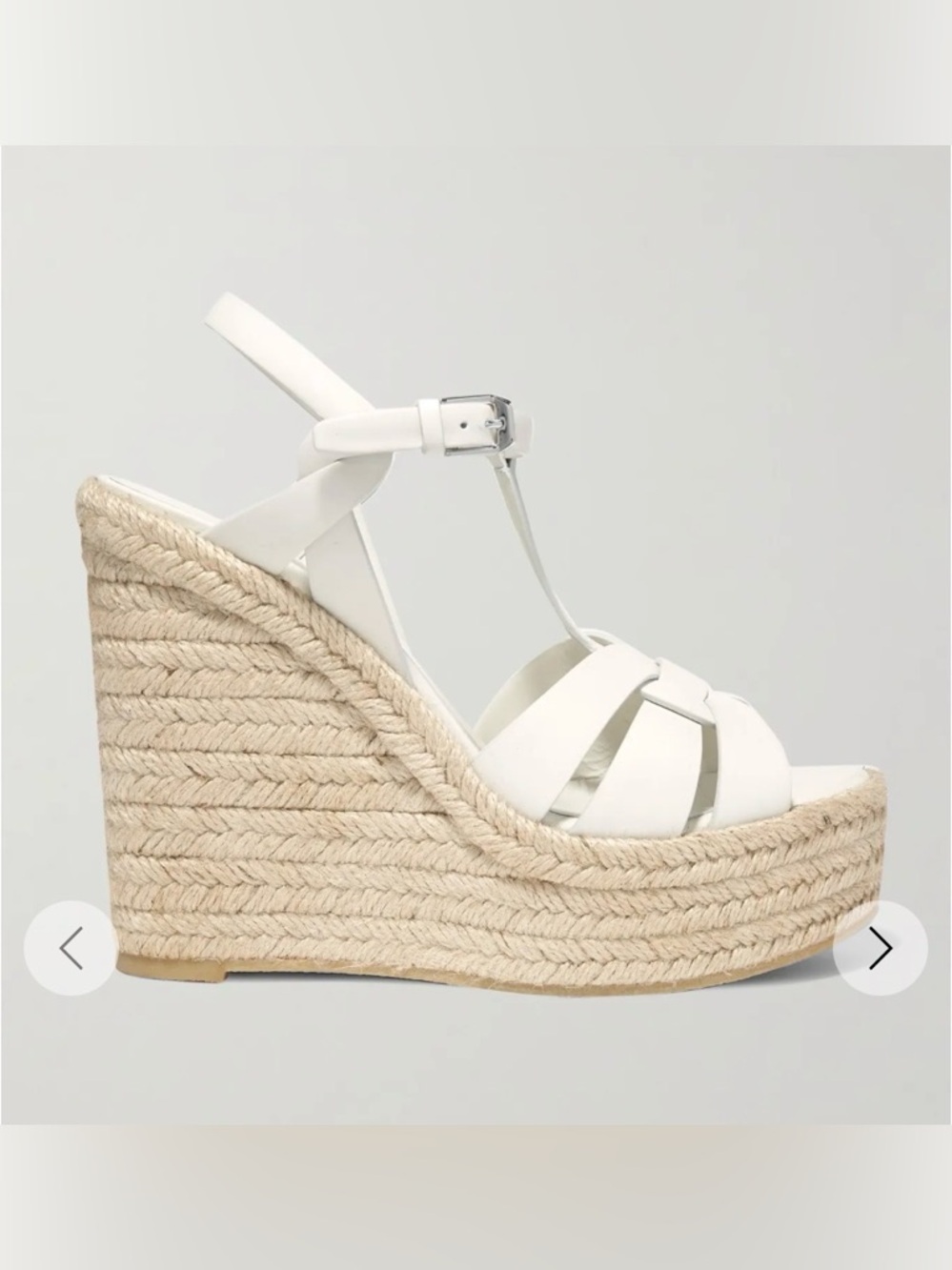 Saint Laurent Tribute Espadrille Wedge Sandals